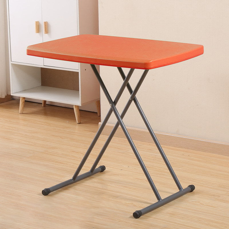 Rectangular Folding Modern Writing Desk Plastic Adjustable Desk,29.9"L x 19.7"W Orange Clearhalo 'furn' 'furn_office_desk' 'Furniture' 'furniture_office_desk' 'Office Desks' 'Office Furniture' 'office_desk' 5030116