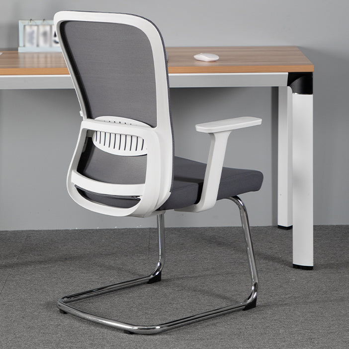Modern & Contemporary Desk Chair No Wheels Mid Back Home Office Chair Clearhalo 'furn' 'furn_office_chair' 'Furniture' 'furniture_office_chair' 'Office Chairs' 'Office Furniture' 'office_chair' 5030249