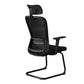 Modern & Contemporary Desk Chair No Wheels Mid Back Home Office Chair Black 1 Piece With Headrest Clearhalo 'furn' 'furn_office_chair' 'Furniture' 'furniture_office_chair' 'Office Chairs' 'Office Furniture' 'office_chair' 5030257