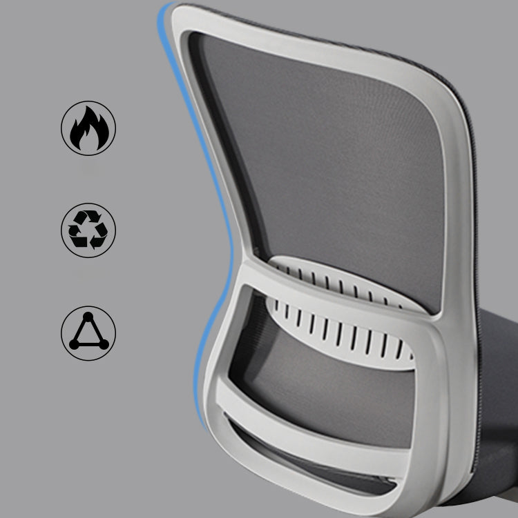 Modern & Contemporary Desk Chair No Wheels Mid Back Home Office Chair Clearhalo 'furn' 'furn_office_chair' 'Furniture' 'furniture_office_chair' 'Office Chairs' 'Office Furniture' 'office_chair' 5030259