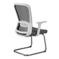 Modern & Contemporary Desk Chair No Wheels Mid Back Home Office Chair White-Gray 1 Piece Without Headrest Clearhalo 'furn' 'furn_office_chair' 'Furniture' 'furniture_office_chair' 'Office Chairs' 'Office Furniture' 'office_chair' 5030265