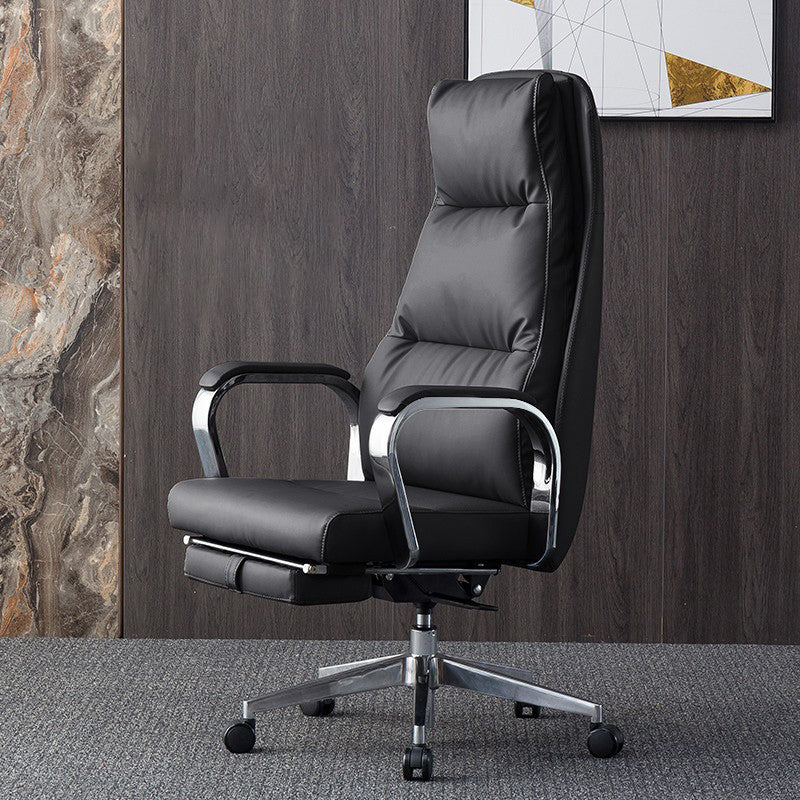 Contemporary Computer Chair Swivel High Back Adjustable Seat Height Executive Chair Black Clearhalo 'furn' 'furn_office_chair' 'Furniture' 'furniture_office_chair' 'Office Chairs' 'Office Furniture' 'office_chair' 5030271