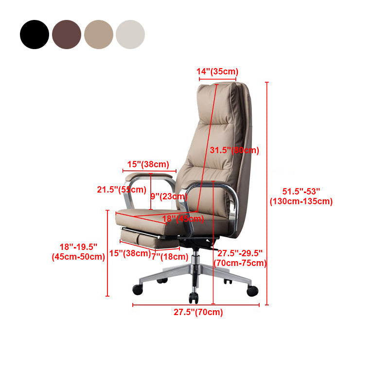 Contemporary Computer Chair Swivel High Back Adjustable Seat Height Executive Chair Clearhalo 'furn' 'furn_office_chair' 'Furniture' 'furniture_office_chair' 'Office Chairs' 'Office Furniture' 'office_chair' 5030280