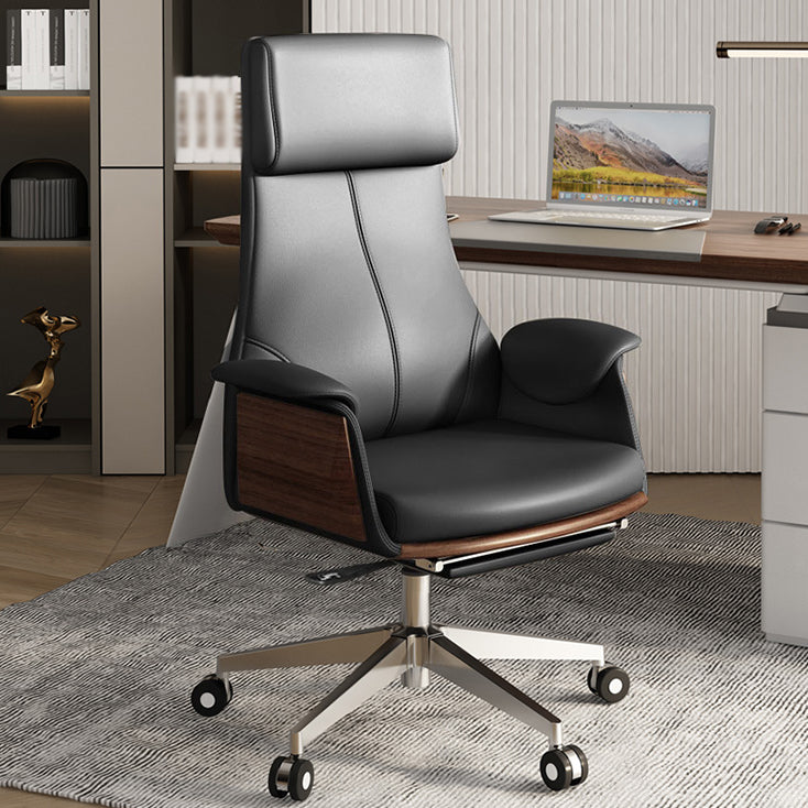 Contemporary Executive Chair Wayfair Basics High Back Swivel with Wheels Ergonomic Chair Black Clearhalo 'furn' 'furn_office_chair' 'Furniture' 'furniture_office_chair' 'Office Chairs' 'Office Furniture' 'office_chair' 5030282