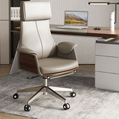 Contemporary Executive Chair Wayfair Basics High Back Swivel with Wheels Ergonomic Chair Grey Clearhalo 'furn' 'furn_office_chair' 'Furniture' 'furniture_office_chair' 'Office Chairs' 'Office Furniture' 'office_chair' 5030283