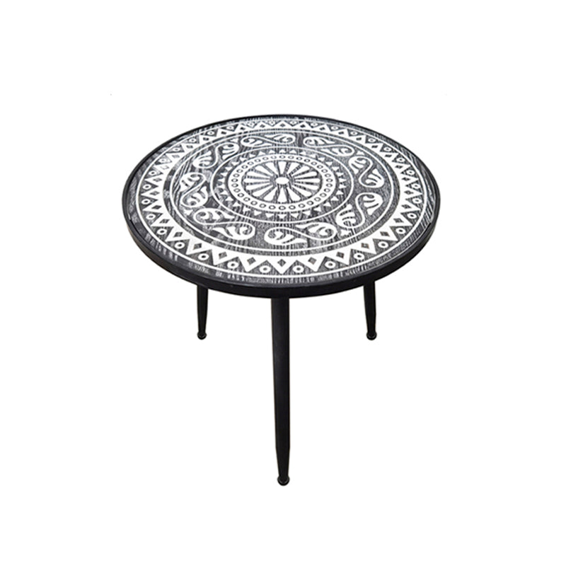 Metal / Wood 3 Legs End Table Natural/ Black Round Wood Side End Table 16"L x 16"W x 18.5"H Black Clearhalo 'Coffee & Accent Tables' 'End & Side Tables' 'end_side_table' 'end_side_tables' 'furn' 'furn_end_side_tables' 'Furniture' 'furniture_end_side_table' 'Living Room Furniture' 5030301