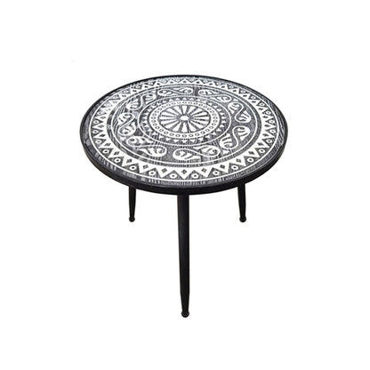 Metal / Wood 3 Legs End Table Natural/ Black Round Wood Side End Table 16"L x 16"W x 18.5"H Black Clearhalo 'Coffee & Accent Tables' 'End & Side Tables' 'end_side_table' 'end_side_tables' 'furn' 'furn_end_side_tables' 'Furniture' 'furniture_end_side_table' 'Living Room Furniture' 5030301