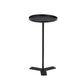 Iron Pedestal End Table Solid Color Round Metal Tray Top Side End Table Black Clearhalo 'Coffee & Accent Tables' 'End & Side Tables' 'end_side_table' 'end_side_tables' 'furn' 'furn_end_side_tables' 'Furniture' 'furniture_end_side_table' 'Living Room Furniture' 5030339
