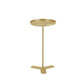 Iron Pedestal End Table Solid Color Round Metal Tray Top Side End Table 11"L x 11"W x 22"H Gold Clearhalo 'Coffee & Accent Tables' 'End & Side Tables' 'end_side_table' 'end_side_tables' 'furn' 'furn_end_side_tables' 'Furniture' 'furniture_end_side_table' 'Living Room Furniture' 5030340