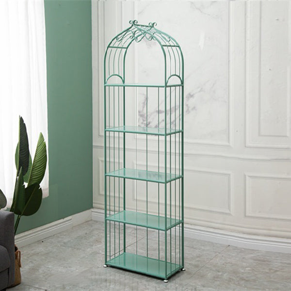 Iron Scandinavian Etagere Bookshelf Vertical Open Bookshelf for Living Room 19.7"L x 11.8"W x 66.9"H Green Clearhalo 'Bookcases' 'furn' 'furn_bookcases' 'Furniture' 'furniture_bookcases' 'Office Furniture' 5030360