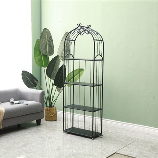 Iron Scandinavian Etagere Bookshelf Vertical Open Bookshelf for Living Room 20"L x 12"W x 59"H Black Clearhalo 'Bookcases' 'furn' 'furn_bookcases' 'Furniture' 'furniture_bookcases' 'Office Furniture' 5030368