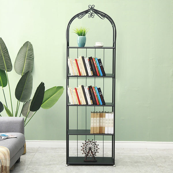 Iron Scandinavian Etagere Bookshelf Vertical Open Bookshelf for Living Room 19.7"L x 11.8"W x 66.9"H Black Clearhalo 'Bookcases' 'furn' 'furn_bookcases' 'Furniture' 'furniture_bookcases' 'Office Furniture' 5030370