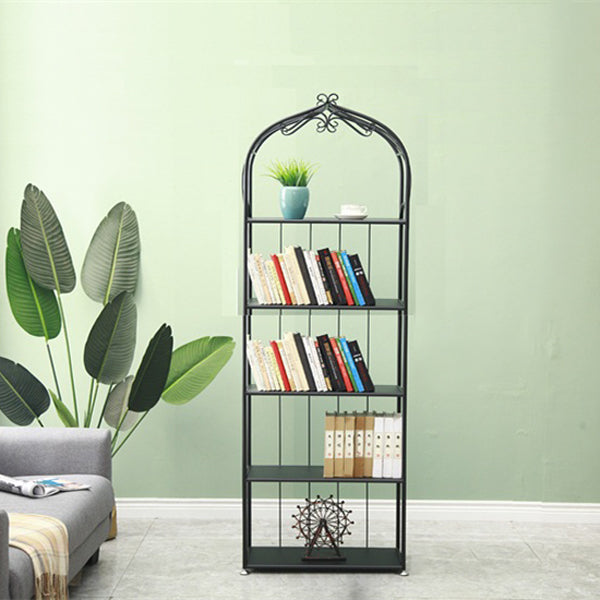 Iron Scandinavian Etagere Bookshelf Vertical Open Bookshelf for Living Room 23.6"L x 11.8"W x 70.9"H Black Clearhalo 'Bookcases' 'furn' 'furn_bookcases' 'Furniture' 'furniture_bookcases' 'Office Furniture' 5030375