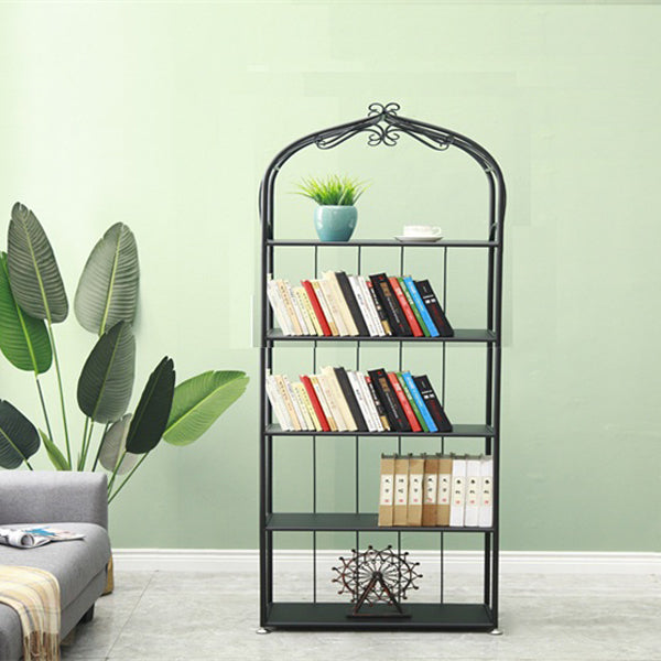 Iron Scandinavian Etagere Bookshelf Vertical Open Bookshelf for Living Room 31.5"L x 11.8"W x 70.9"H Black Clearhalo 'Bookcases' 'furn' 'furn_bookcases' 'Furniture' 'furniture_bookcases' 'Office Furniture' 5030379