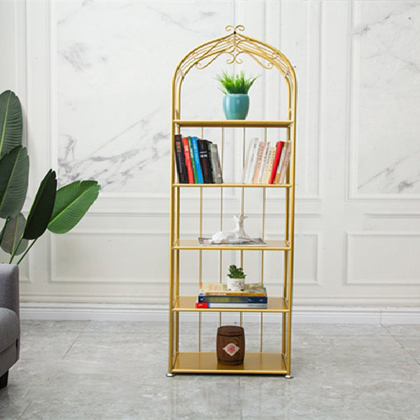 Iron Scandinavian Etagere Bookshelf Vertical Open Bookshelf for Living Room 23.6"L x 11.8"W x 70.9"H Gold Clearhalo 'Bookcases' 'furn' 'furn_bookcases' 'Furniture' 'furniture_bookcases' 'Office Furniture' 5030386