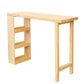 Rectangle Wood Top Counter Table 42-inch Height Simple Bar Table 78.7"L x 15.7"W x 41.3"H Without Chairs Clearhalo 'Bar Furniture' 'Bar Tables' 'bar_tables' 'furn' 'furn_bar_tables' 'Furniture' 'furniture_bar_tables' 'Kitchen & Dining Furniture' 5031133