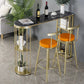 Living Room Counter-height Pub Table Gold Storage Metal Bar Dining Table Black Without Chairs Clearhalo 'Bar Furniture' 'Bar Tables' 'bar_tables' 'furn' 'furn_bar_tables' 'Furniture' 'furniture_bar_tables' 'Kitchen & Dining Furniture' 5031150
