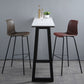 Industrial Bar Table 42-inch Height Stone Top Bistro Table for Coffee Shop 47.2"L x 15.7"W x 41.3"H Without Chairs Clearhalo 'Bar Furniture' 'Bar Tables' 'bar_tables' 'furn' 'furn_bar_tables' 'Furniture' 'furniture_bar_tables' 'Kitchen & Dining Furniture' 5031162