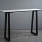 Industrial Bar Table 42-inch Height Stone Top Bistro Table for Coffee Shop 78.7"L x 15.7"W x 41.3"H Without Chairs Clearhalo 'Bar Furniture' 'Bar Tables' 'bar_tables' 'furn' 'furn_bar_tables' 'Furniture' 'furniture_bar_tables' 'Kitchen & Dining Furniture' 5031164