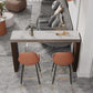 Rectangle Living Room Pub Height Dining Table Modern Stone Bistro Table 55.1"L x 15.7"W x 39.4"H Coffee Without Chairs Clearhalo 'Bar Furniture' 'Bar Tables' 'bar_tables' 'furn' 'furn_bar_tables' 'Furniture' 'furniture_bar_tables' 'Kitchen & Dining Furniture' 5031196