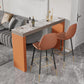 Rectangle Living Room Pub Height Dining Table Modern Stone Bistro Table 47.2"L x 15.7"W x 39.4"H Orange Without Chairs Clearhalo 'Bar Furniture' 'Bar Tables' 'bar_tables' 'furn' 'furn_bar_tables' 'Furniture' 'furniture_bar_tables' 'Kitchen & Dining Furniture' 5031197