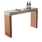 Rectangle Living Room Pub Height Dining Table Modern Stone Bistro Table Orange Without Chairs Clearhalo 'Bar Furniture' 'Bar Tables' 'bar_tables' 'furn' 'furn_bar_tables' 'Furniture' 'furniture_bar_tables' 'Kitchen & Dining Furniture' 5031199
