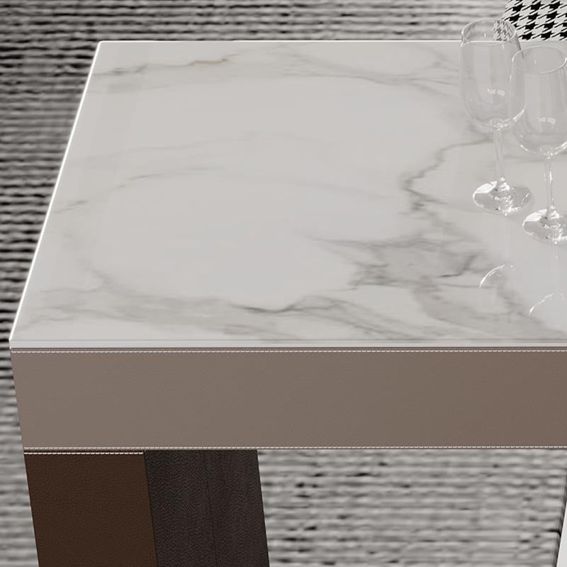Rectangle Living Room Pub Height Dining Table Modern Stone Bistro Table Clearhalo 'Bar Furniture' 'Bar Tables' 'bar_tables' 'furn' 'furn_bar_tables' 'Furniture' 'furniture_bar_tables' 'Kitchen & Dining Furniture' 5031200