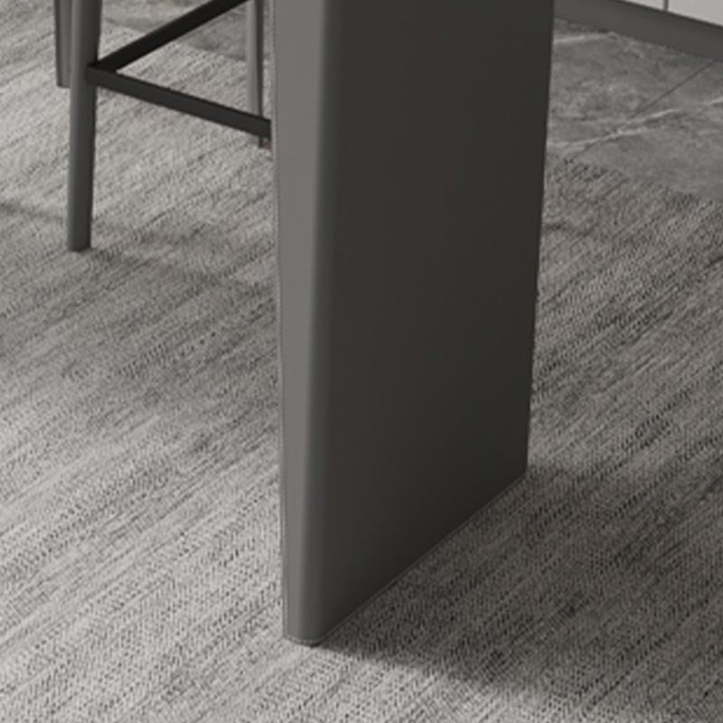 Living Room Counter Wine Table Rectangle Stone Modern Bar Height Pub Table in Grey Clearhalo 'Bar Furniture' 'Bar Tables' 'bar_tables' 'furn' 'furn_bar_tables' 'Furniture' 'furniture_bar_tables' 'Kitchen & Dining Furniture' 5031234