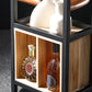 Industrial Bar Table 42-inch Height Stone Top Bistro Table with Storage Shelf Clearhalo 'Bar Furniture' 'Bar Tables' 'bar_tables' 'furn' 'furn_bar_tables' 'Furniture' 'furniture_bar_tables' 'Kitchen & Dining Furniture' 5031249