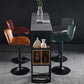 Industrial Bar Table 42-inch Height Stone Top Bistro Table with Storage Shelf Clearhalo 'Bar Furniture' 'Bar Tables' 'bar_tables' 'furn' 'furn_bar_tables' 'Furniture' 'furniture_bar_tables' 'Kitchen & Dining Furniture' 5031253