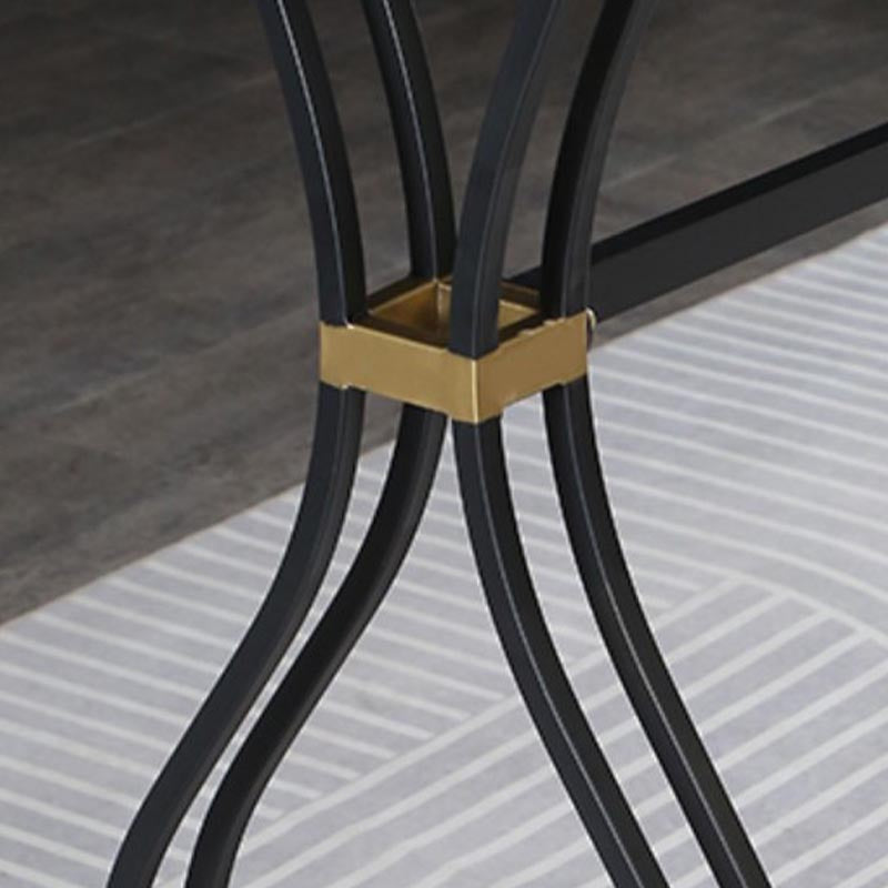 Glam Style Bar Table Artificial Marble 42-inch Height Top Bistro Table Clearhalo 'Bar Furniture' 'Bar Tables' 'bar_tables' 'furn' 'furn_bar_tables' 'Furniture' 'furniture_bar_tables' 'Kitchen & Dining Furniture' 5031271