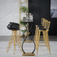 Glam Style Bar Table Artificial Marble 42-inch Height Top Bistro Table Clearhalo 'Bar Furniture' 'Bar Tables' 'bar_tables' 'furn' 'furn_bar_tables' 'Furniture' 'furniture_bar_tables' 'Kitchen & Dining Furniture' 5031275