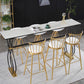 Glam Style Bar Table Artificial Marble 42-inch Height Top Bistro Table Clearhalo 'Bar Furniture' 'Bar Tables' 'bar_tables' 'furn' 'furn_bar_tables' 'Furniture' 'furniture_bar_tables' 'Kitchen & Dining Furniture' 5031277