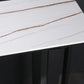 Industrial Bistro Bar Desk Indoor Stone and Metal Rectangle Bistro Bar Table Clearhalo 'Bar Furniture' 'Bar Tables' 'bar_tables' 'furn' 'furn_bar_tables' 'Furniture' 'furniture_bar_tables' 'Kitchen & Dining Furniture' 5031328