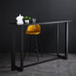 Industrial Bistro Bar Desk Indoor Stone and Metal Rectangle Bistro Bar Table Clearhalo 'Bar Furniture' 'Bar Tables' 'bar_tables' 'furn' 'furn_bar_tables' 'Furniture' 'furniture_bar_tables' 'Kitchen & Dining Furniture' 5031332