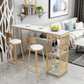 Glam Style Bar Table 42-inch Height Artificial Marble Top Bar Table Clearhalo 'Bar Furniture' 'Bar Tables' 'bar_tables' 'furn' 'furn_bar_tables' 'Furniture' 'furniture_bar_tables' 'Kitchen & Dining Furniture' 5031345