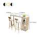 Glam Style Bar Table 42-inch Height Artificial Marble Top Bar Table Clearhalo 'Bar Furniture' 'Bar Tables' 'bar_tables' 'furn' 'furn_bar_tables' 'Furniture' 'furniture_bar_tables' 'Kitchen & Dining Furniture' 5031349