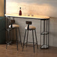 Contemporary Storage Bistro Accent Dining Table Indoor Double Pedestal Patio Bar Table White-Black Without Chairs Clearhalo 'Bar Furniture' 'Bar Tables' 'bar_tables' 'furn' 'furn_bar_tables' 'Furniture' 'furniture_bar_tables' 'Kitchen & Dining Furniture' 5031368