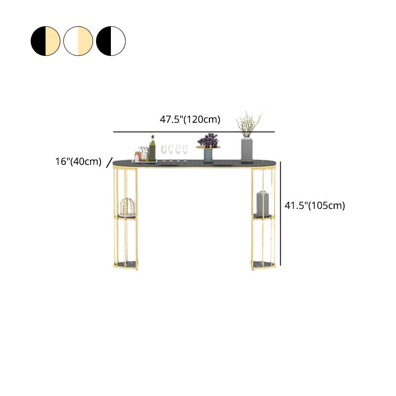 Contemporary Storage Bistro Accent Dining Table Indoor Double Pedestal Patio Bar Table Clearhalo 'Bar Furniture' 'Bar Tables' 'bar_tables' 'furn' 'furn_bar_tables' 'Furniture' 'furniture_bar_tables' 'Kitchen & Dining Furniture' 5031380