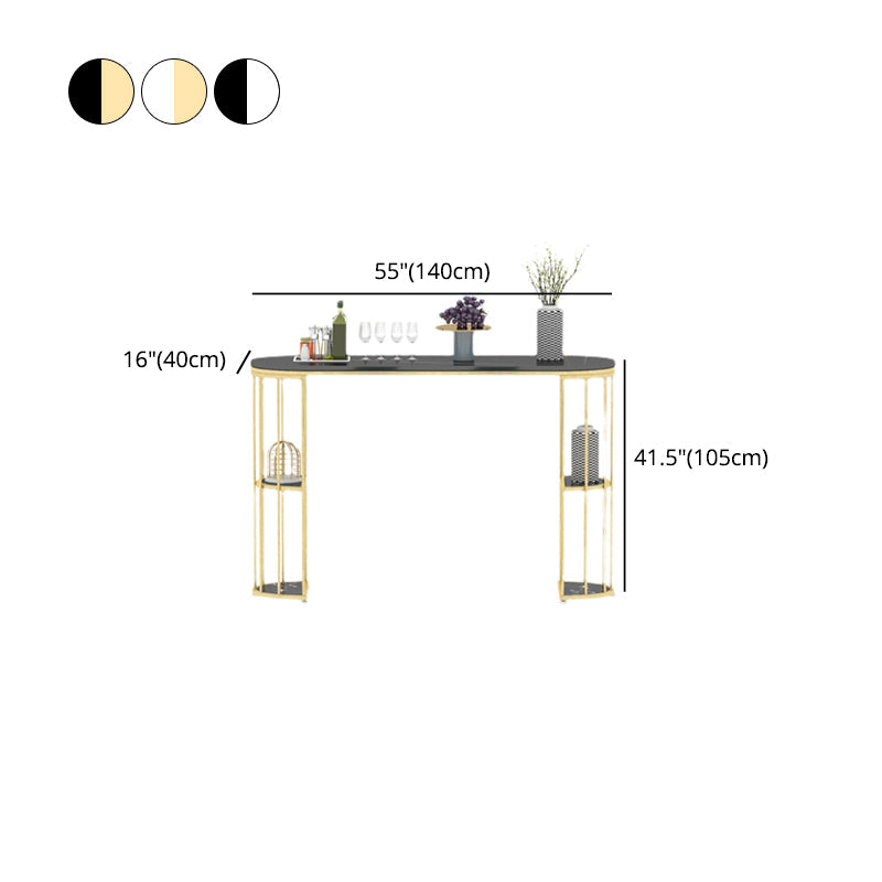 Contemporary Storage Bistro Accent Dining Table Indoor Double Pedestal Patio Bar Table Clearhalo 'Bar Furniture' 'Bar Tables' 'bar_tables' 'furn' 'furn_bar_tables' 'Furniture' 'furniture_bar_tables' 'Kitchen & Dining Furniture' 5031381