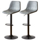 Industrial Liftable Bar-stool Metal Counter Bar Stool with Metal Legs Grey 2 Piece Set Clearhalo 'Bar Furniture' 'Bar Stools' 'bar_stools' 'furn' 'furn_bar_stools' 'Furniture' 'furniture_bar_stools' 'Kitchen & Dining Furniture' 5031421