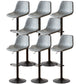 Industrial Liftable Bar-stool Metal Counter Bar Stool with Metal Legs Grey 8 Piece Set Clearhalo 'Bar Furniture' 'Bar Stools' 'bar_stools' 'furn' 'furn_bar_stools' 'Furniture' 'furniture_bar_stools' 'Kitchen & Dining Furniture' 5031427