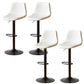 Industrial Liftable Bar-stool Metal Counter Bar Stool with Metal Legs White 4 Piece Set Clearhalo 'Bar Furniture' 'Bar Stools' 'bar_stools' 'furn' 'furn_bar_stools' 'Furniture' 'furniture_bar_stools' 'Kitchen & Dining Furniture' 5031430