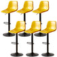 Industrial Liftable Bar-stool Metal Counter Bar Stool with Metal Legs Yellow 6 Piece Set Clearhalo 'Bar Furniture' 'Bar Stools' 'bar_stools' 'furn' 'furn_bar_stools' 'Furniture' 'furniture_bar_stools' 'Kitchen & Dining Furniture' 5031437