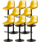 Industrial Liftable Bar-stool Metal Counter Bar Stool with Metal Legs Yellow 8 Piece Set Clearhalo 'Bar Furniture' 'Bar Stools' 'bar_stools' 'furn' 'furn_bar_stools' 'Furniture' 'furniture_bar_stools' 'Kitchen & Dining Furniture' 5031438