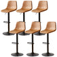 Industrial Liftable Bar-stool Metal Counter Bar Stool with Metal Legs Brown 6 Piece Set Clearhalo 'Bar Furniture' 'Bar Stools' 'bar_stools' 'furn' 'furn_bar_stools' 'Furniture' 'furniture_bar_stools' 'Kitchen & Dining Furniture' 5031441