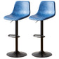 Industrial Liftable Bar-stool Metal Counter Bar Stool with Metal Legs Blue 2 Piece Set Clearhalo 'Bar Furniture' 'Bar Stools' 'bar_stools' 'furn' 'furn_bar_stools' 'Furniture' 'furniture_bar_stools' 'Kitchen & Dining Furniture' 5031443