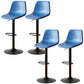 Industrial Liftable Bar-stool Metal Counter Bar Stool with Metal Legs Blue 4 Piece Set Clearhalo 'Bar Furniture' 'Bar Stools' 'bar_stools' 'furn' 'furn_bar_stools' 'Furniture' 'furniture_bar_stools' 'Kitchen & Dining Furniture' 5031444
