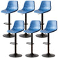 Industrial Liftable Bar-stool Metal Counter Bar Stool with Metal Legs Blue 6 Piece Set Clearhalo 'Bar Furniture' 'Bar Stools' 'bar_stools' 'furn' 'furn_bar_stools' 'Furniture' 'furniture_bar_stools' 'Kitchen & Dining Furniture' 5031445