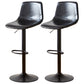 Industrial Liftable Bar-stool Metal Counter Bar Stool with Metal Legs Gloss Black 2 Piece Set Clearhalo 'Bar Furniture' 'Bar Stools' 'bar_stools' 'furn' 'furn_bar_stools' 'Furniture' 'furniture_bar_stools' 'Kitchen & Dining Furniture' 5031451